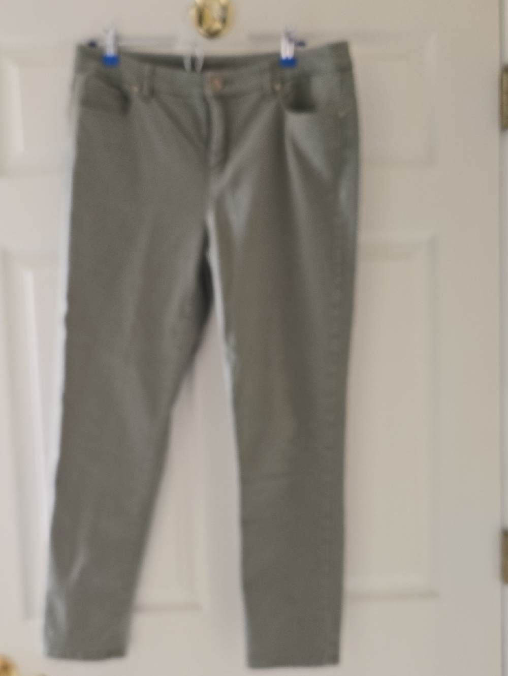 CHICOS Light Olive Straight-Leg Pants